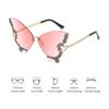 Luxury Diamond Butterfly Sunglasses Women Brand Y2K Vintage Rimless Oversized Sun Glasses Ladies Eyewear Luxury Diamond Butterfl