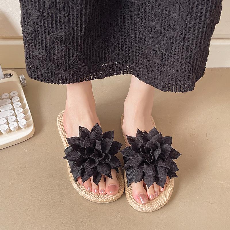 

Women s Summer Floral Flip-Flops: Soft, Non-Slip, Water-Resistant Beach Sandals Size 38-39 (Runs Small) чёрный
