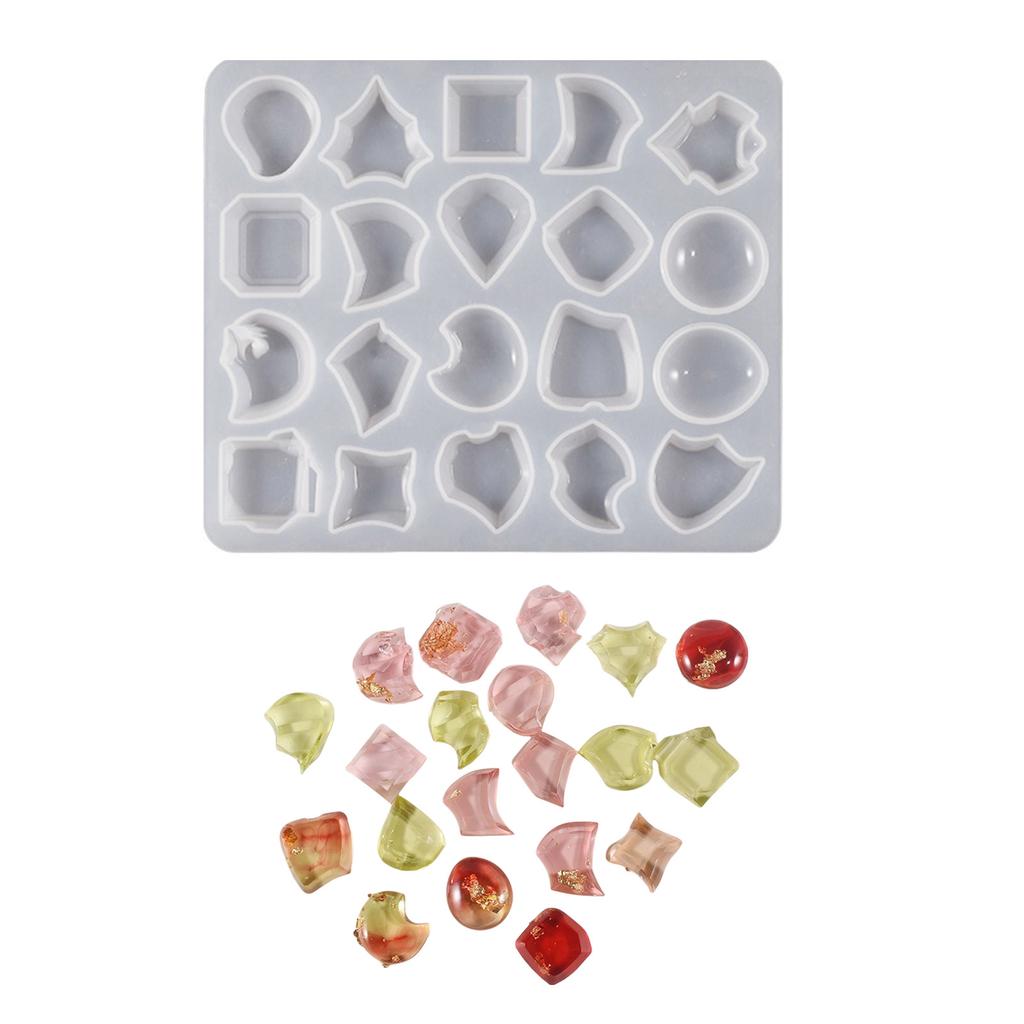 Form für unregelmäßige Spiegeledelsteinanhänger, bequeme Silikon-Zubehörformen für modische Harz-Edelsteinanhänger zum Selbermachen