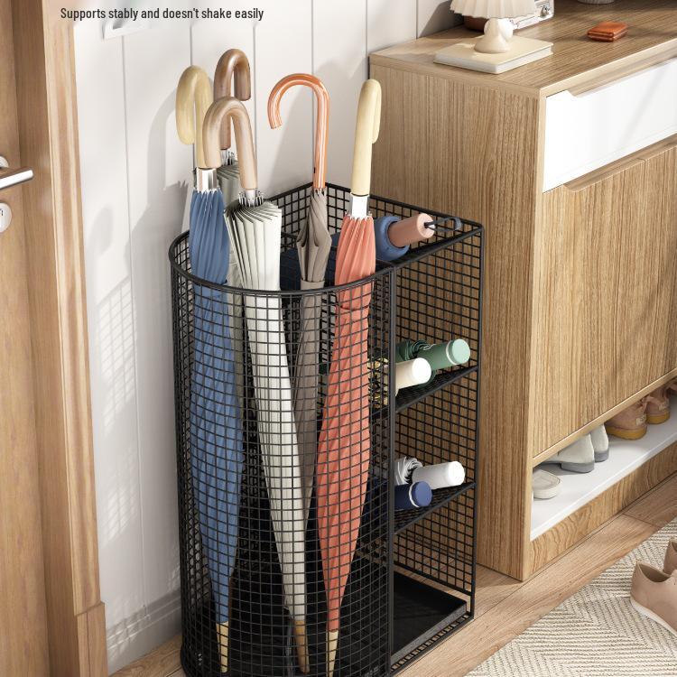 Commercial Lobby & Household Umbrella Rack: Entryway Storage and Drainage Solution