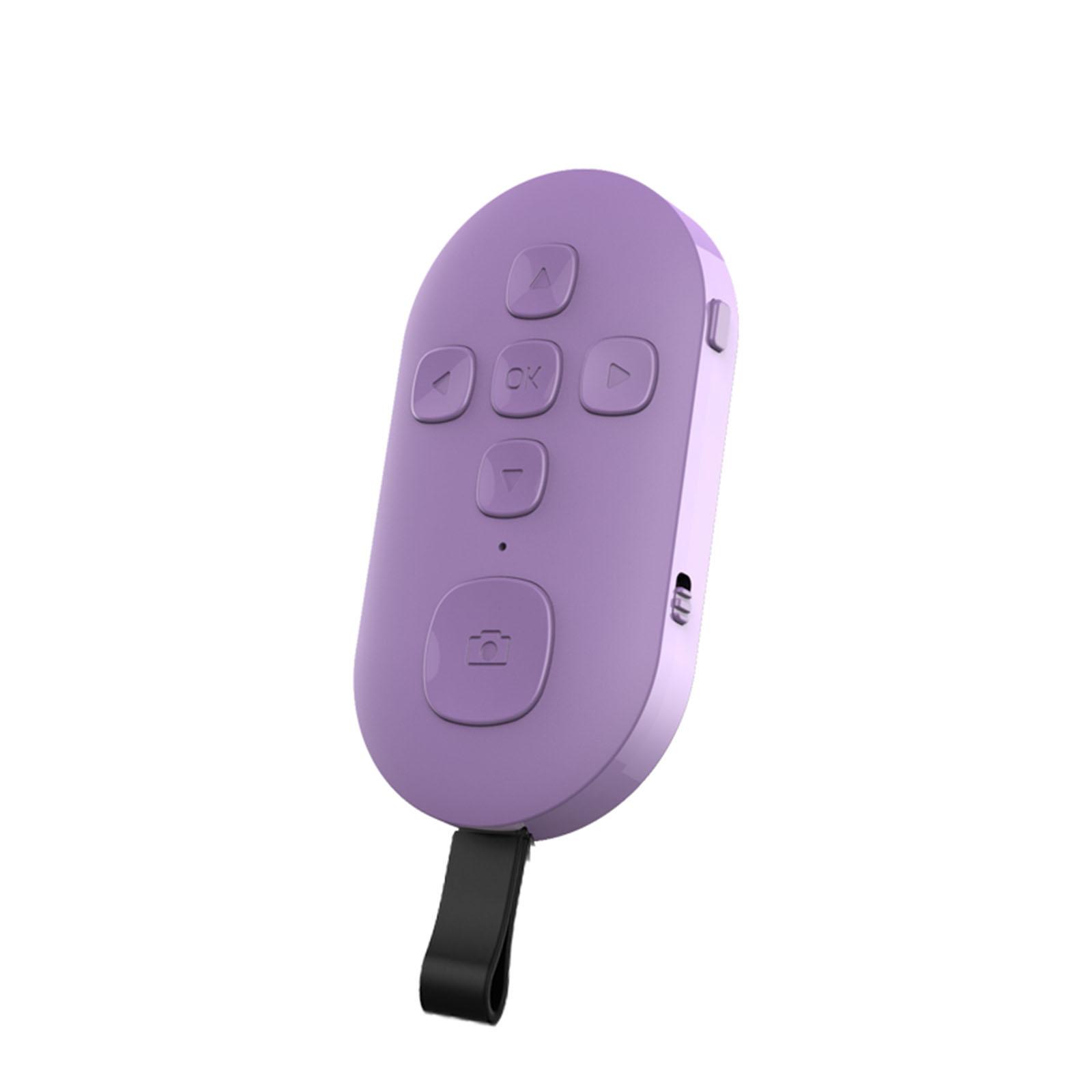 Wireless Bluetooth-compatible Remote Control 7-key Rechargeable Selfie Shutter фиолетовый