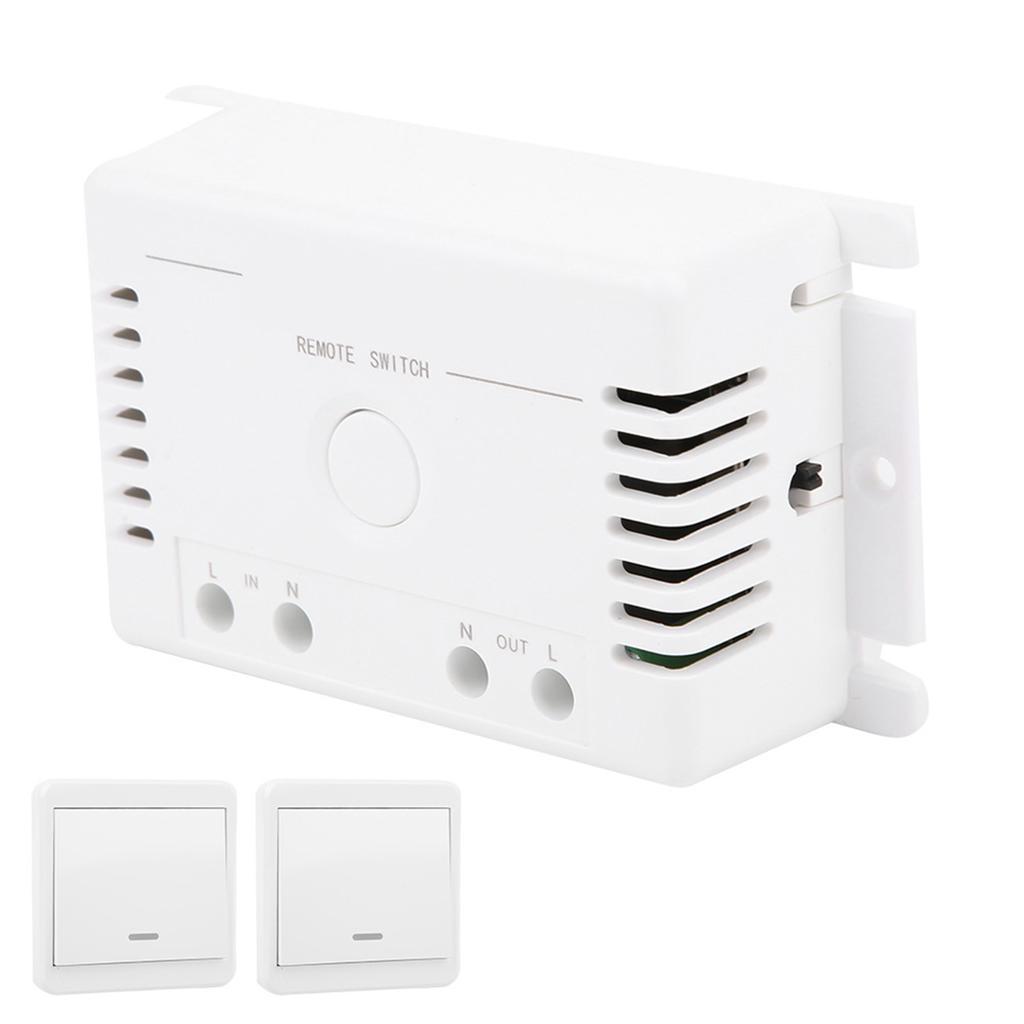 433MHz Wireless Switch Remote Control Double Control Panel Relay Transmitter AC85‑250V