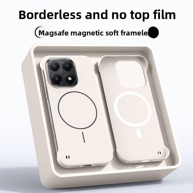 Original For Magsafe Ultrathin Frameless Phone Case For Xiaomi 15T 14T Pro 17 Pro Max POCO X8 ProMax F8 Ultra M8 Pro Matte Cover