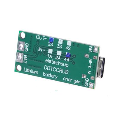 Type C Bms 2S 3S 4S 1A 2A 4A 18650 Lithium Battery Charger Board Usb C Module