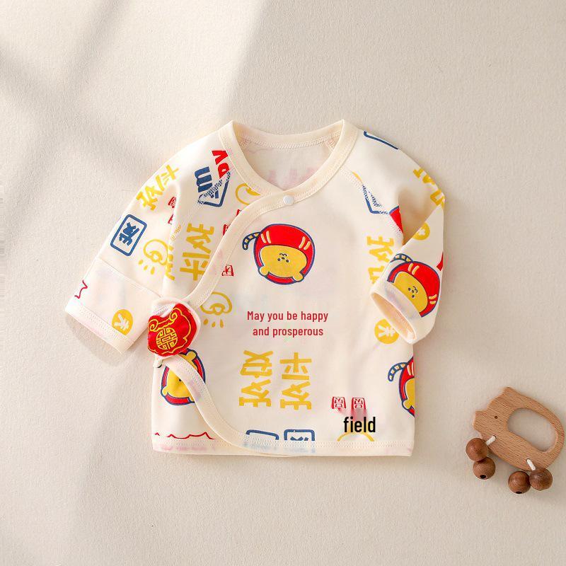 Unisex Newborn Cotton Boneless Half-Back Onesie for Spring, Summer, and Autumn