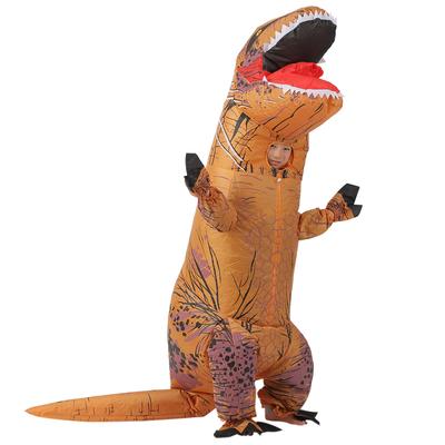 [Edison Brain] Tyrannosaurus Racing Suit Kigurumi with Good Visibility, Face-Out Type, for Top Ranking, Cosplay, Blower Included (For Kids)