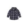 Children's Collared Shirt for Spring and Autumn, Boys' Brushed Plaid Long-Sleeve Shirt, Baby Boy's Square Collar Pure Cotton Casual Top