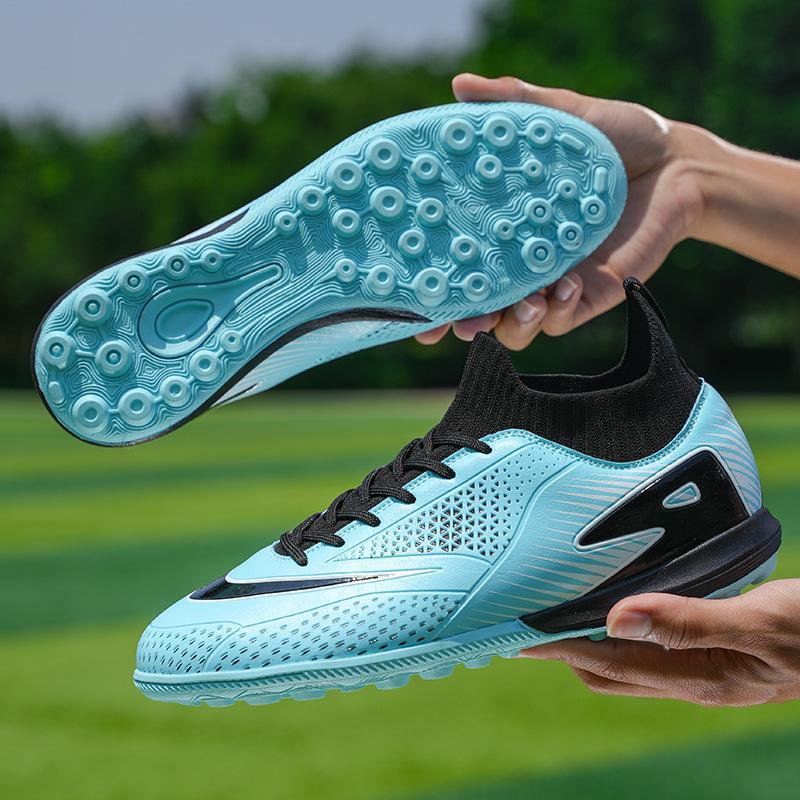 Neue High-Top-Fußballschuhe für Jungen und Mädchen Outdoor-Sport lange Nägel abgebrochene Nägel Wettkampf-Trainingsschuhe rutschfest