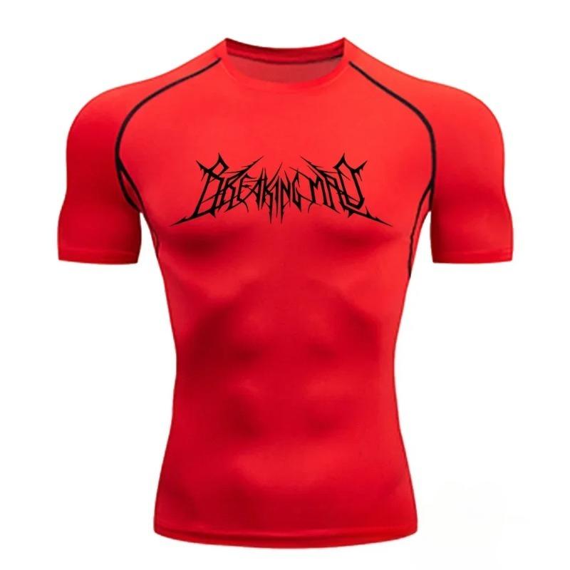 Gym Training Tight T-shirt Men Summer Jogging and Cycling Elastic Quick-drying Short-sleeved Sweat-Resistant Daily Sports Moisture-Wicking Top S