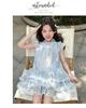 Girls' dress summer 2026 new French style small fly sleeves floral chiffon cake skirt princess skirt