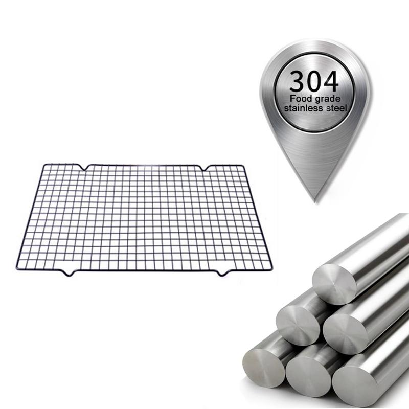 Non-stick Cooling Rack Baking Steel Bakery Tools for Cake Biscuit Cookie Baking Rack Tray Stainless Steel Cooling Grid Tools