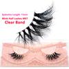 FOXESJI Mink Half Lashes Extension Natural Daily Reusable Short Strip Eye Lashes Mink Fluffy Soft Half False Eyelashes Make Up