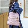 Embroidered Rhomboid Backpack Large Capacity Women's Commuter Bag Multifunctional Shoulder Bag