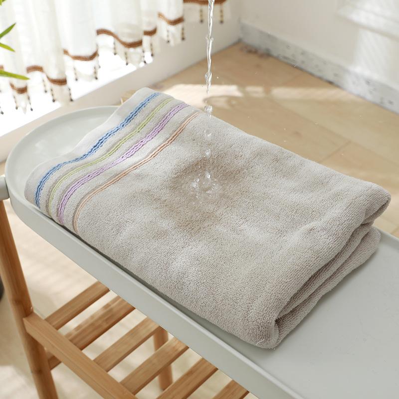 Towels and Bath Towels Three-piece Set Soft Bath Towels Cotton Plain Color Adult Household Water Absorption Gift Set