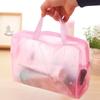 Bolsa de Armazenamento de Cosméticos Impermeável em PVC para Mulheres Floral Transparente Bolsa de Lavar Criativa para Saída de Casa Bolsa de Banho Comprimida