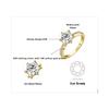 JewelryPalace Moissanite D 0.5ct 1ct 1.5ct 2ct 3ct Round S925 Silver Wedding Engagement Ring for Women