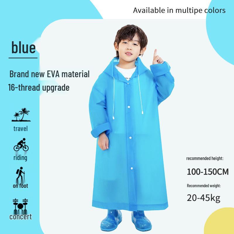 

Детский и студенческий длинный пончо из ЭВА – Водонепроницаемый, одноразовый плащ для девочек и мальчиков S (100-130 CM)