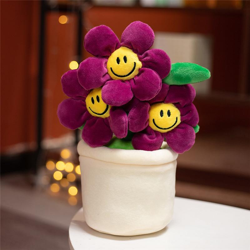 Decoration Plush Sunflower Toy Home Decoration Waist Support Plant Doll Pot
