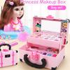 32Pcs Kids Makeup Toys Girls Real Makeup Kit Washable Non-Toxic Makeup Toy Set Retro Beauty Makeup