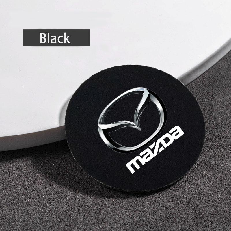 Car Felt Coaster Thermal Insulation Pad Water Cup Pad for Mazda M3 M6 MP Skyactiv Axela Atenza Biante BT-50 CX-30 Accessories