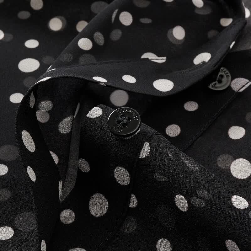 Women's Polka Dot Long Sleeve Shirt