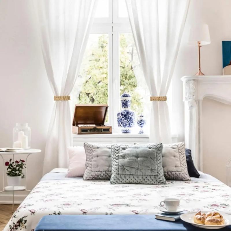 Mode Vävda Jute Flätade Gardinhållare Hållback Rep Dekorativa Gardinhållare För Upphängning Heminredningstillbehör