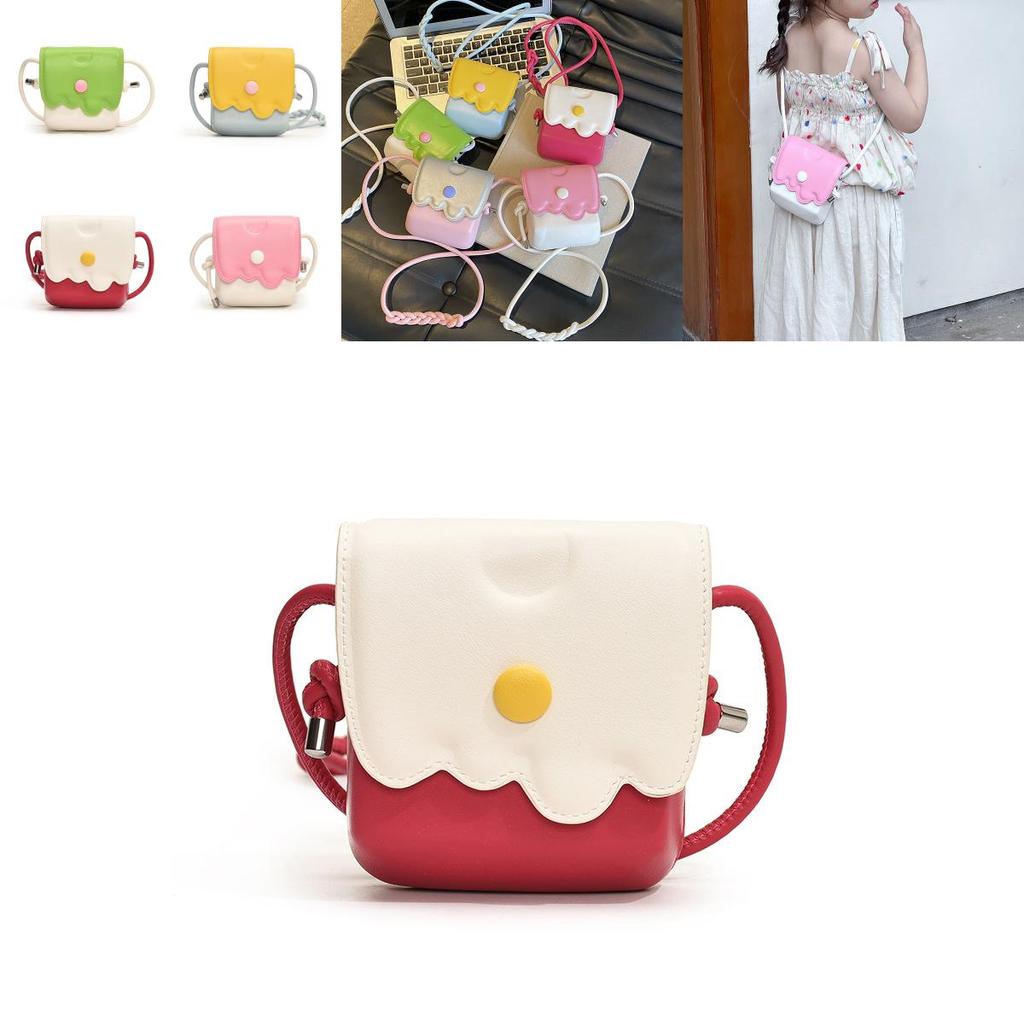 Stylish Mini Shoulder Bag For Kids With Vibrant Color Blocking And Breathable Material