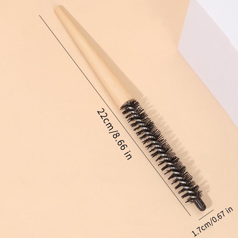 Small Round Hair Brush Pro Salon Teasing Back Hair Brushes Wood Slimline Comb Hair Brush Extension Hairdressing Styling DIY Tool