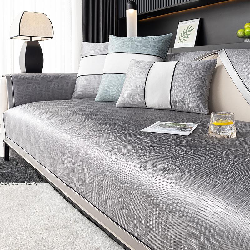 Ice Silk Sofa Cushion Summer Summer Light Luxury Mat Seat Cushion Simple Modern High-End Non-Slip Leather Sofa Cover