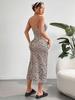 2025 Summer Spaghetti Strap Slim Fit Sexy Leopard Print Dress for Women