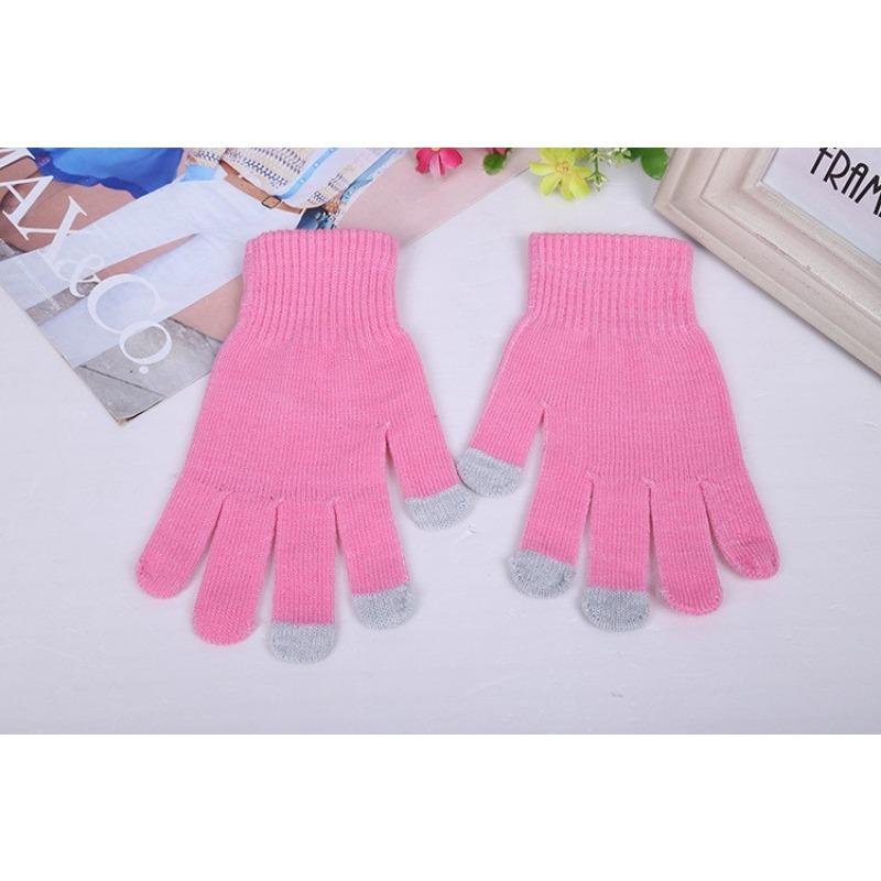Korean Creative New Autumn and Winter Warm Knitted Magic Gloves Touch Screen Five-finger Gloves Acrylic Cycling Gloves