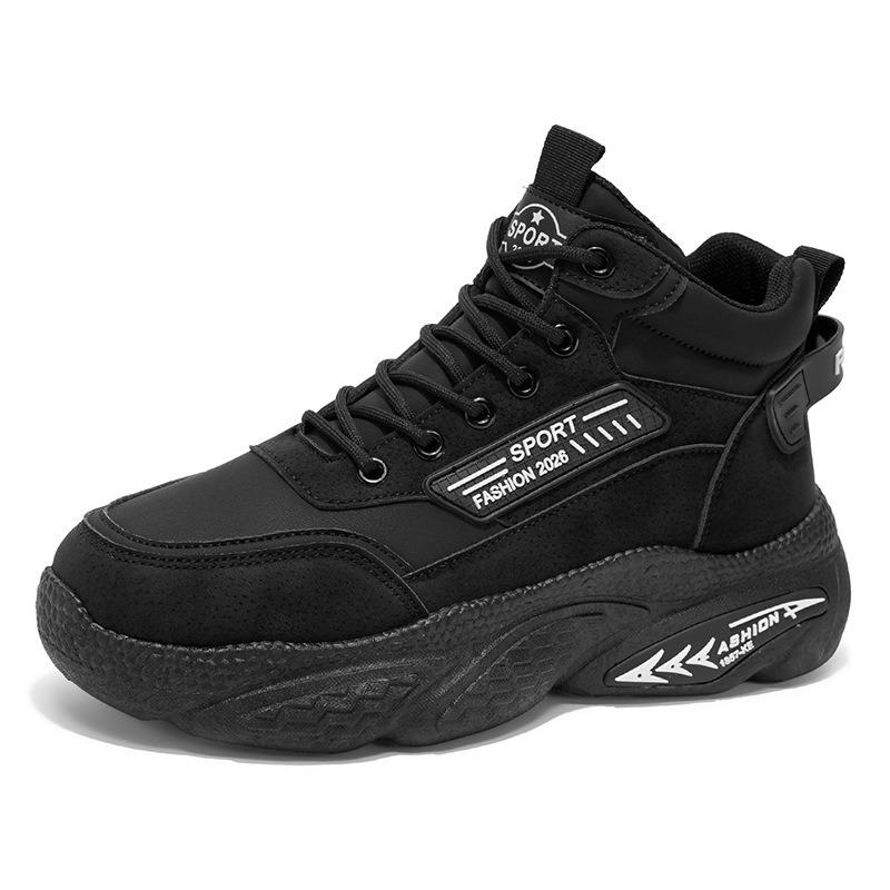 Autumn men's shoes new breathable high-top sports shoes men's trend versatile platform casual running shoes men
