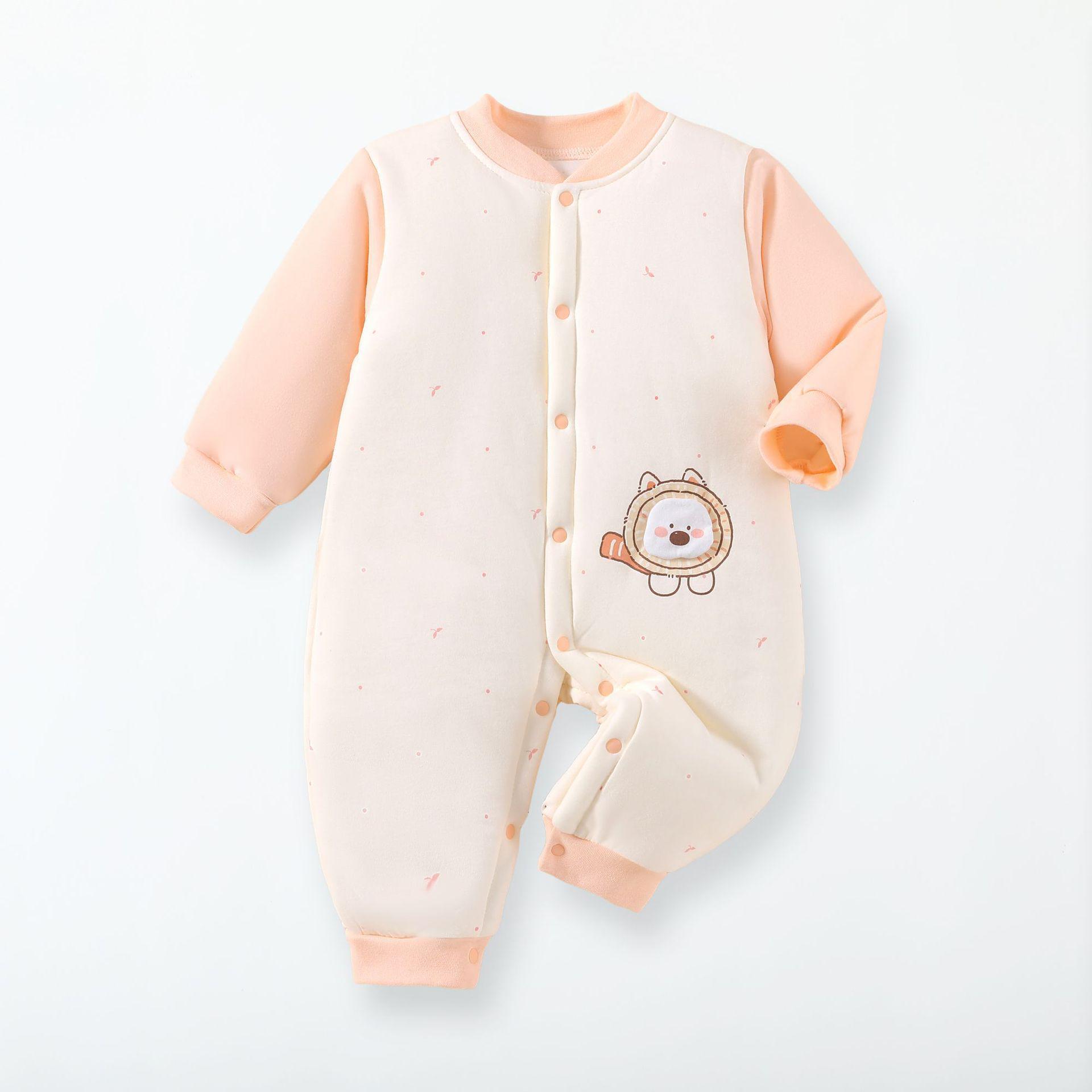 Class A Pure Cotton Long-Sleeve Newborn Baby Jumpsuit for Boys & Girls 66 cm