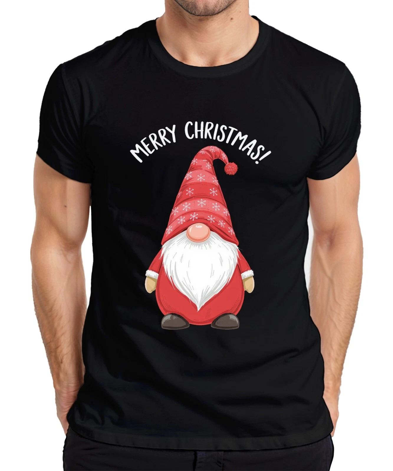 Merry Christmas! Weihnachtsgnom Wichtel Weihnachten Schneeflocken Herren T-Shirt XS