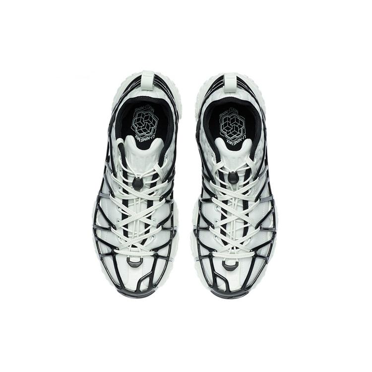 Li Ning Mix Ace Trendy Low top Casual Shoes Men's Frost White Black ARYR013-5