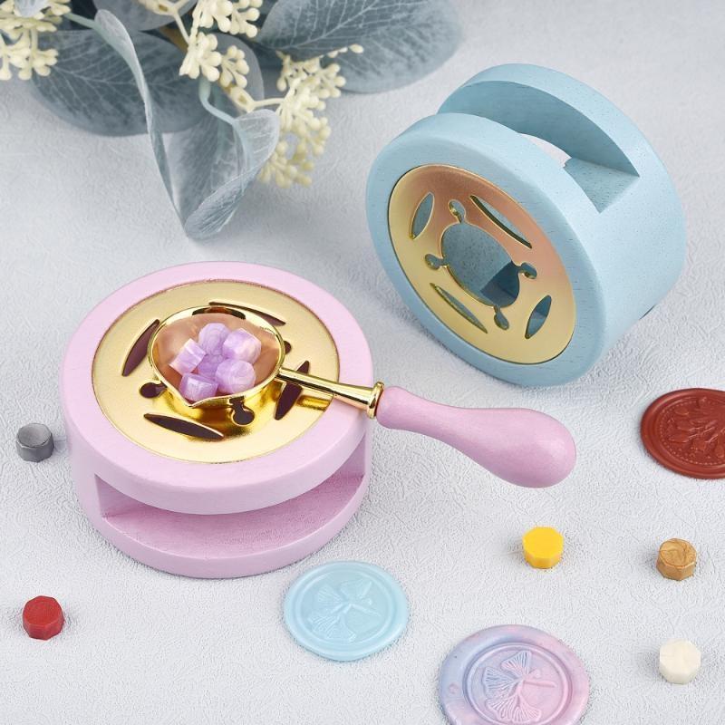 1 Set Wax Seal Warmer with Melting Spoon Kit Sticks Furnace Tool for Wax Stamp Sealing Crafts Stamp Wax Stove