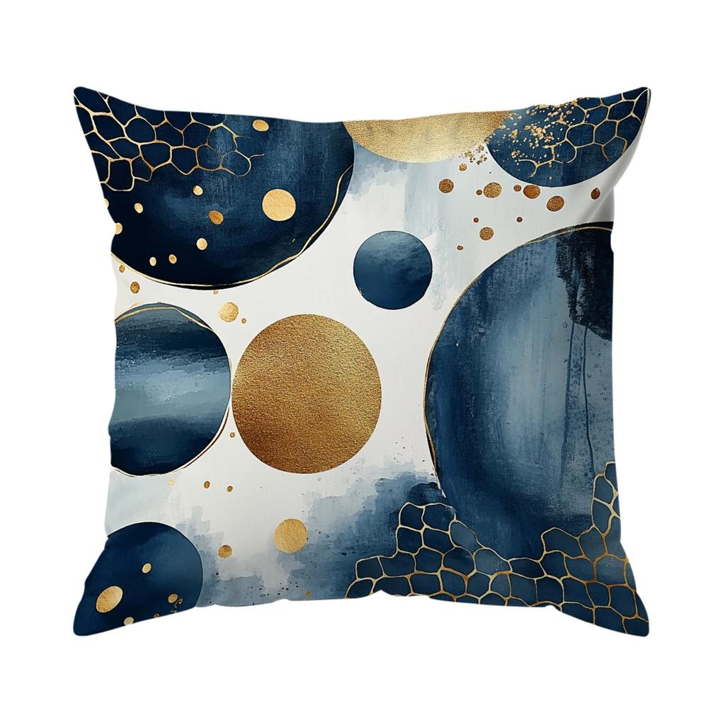 Blue Abstract Geometry Cushions Pillowcase Polyester Cushion Cover Throw Pillow Sofa Decoration Pillowcover Home Room Decor