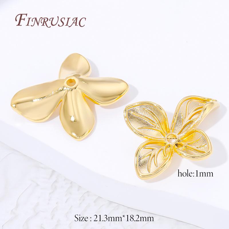 18K Gold Plated Brass Bead Caps,Tassel End Caps For Jewelry Making Findings,DIY Necklaces&Bracelets Accessories