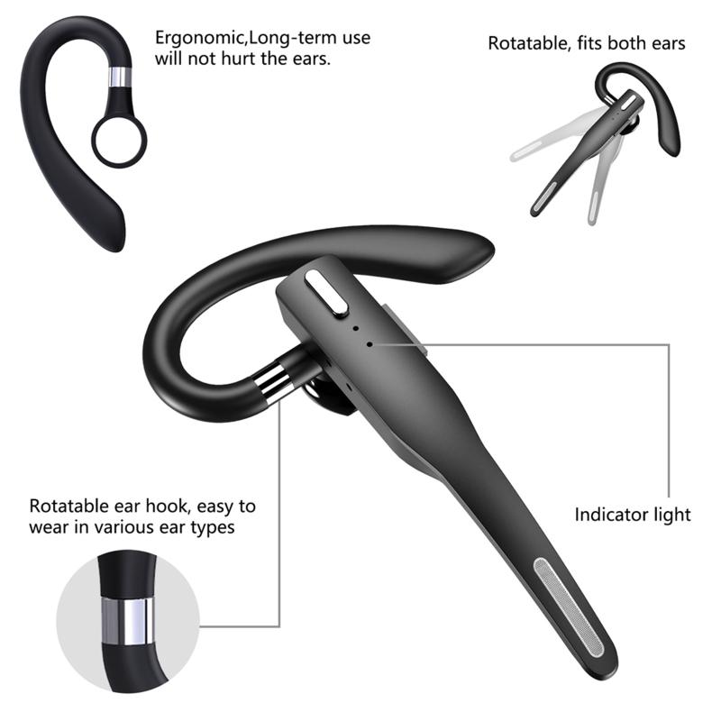 Over Ear Headphone Running Ear Hook Headset BLE 5.1 for Exercise Workout Gym for Type-C Phones