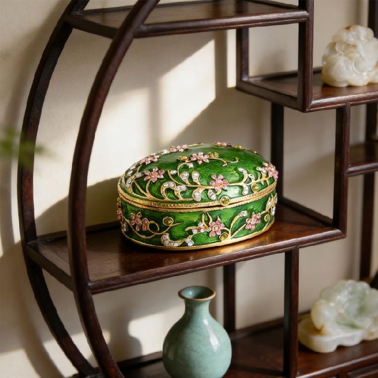 Classical Zinc Alloy Jewelry Organizers With Secure Closure And Ample Space Decorative Jewelry Box For All Your Accessories
