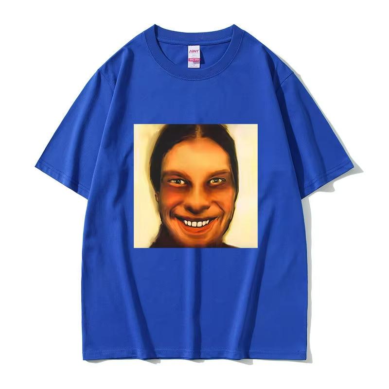 Aphex Twin Mugshot Tshirt Unisex Unisex Fashion Retro Oversized Short Sleeve Male High Quality Soft Cotton Tshirt Unisex Casual Tees