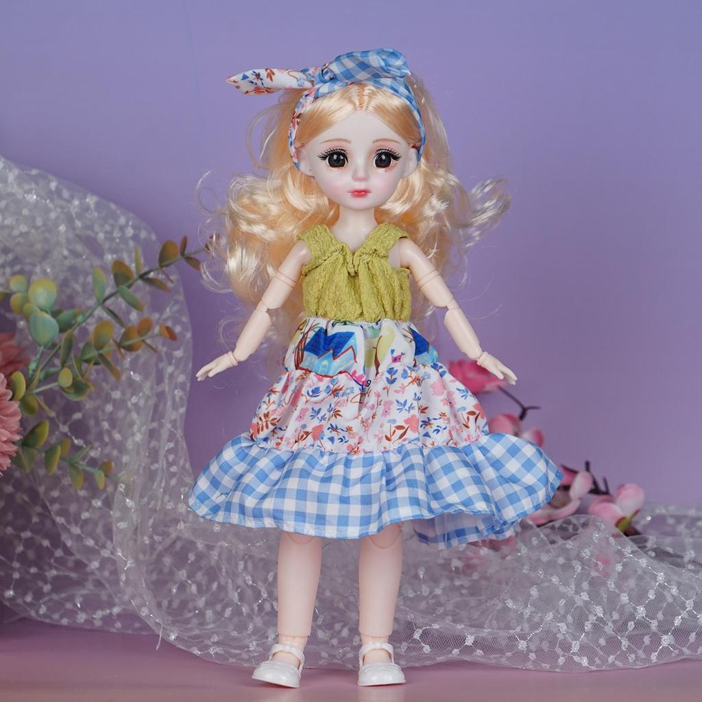 30cm Princess Doll Gift Set with Replaceable Clothes and Play House