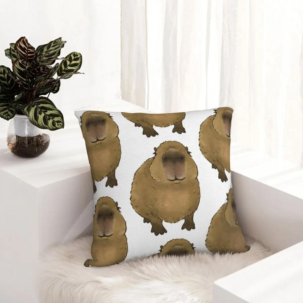 Gort The Famous Capybara Pillowcase Soft Polyester Cushion Cover Decorative Cute Animal Pillow Case Cover Bed Square X