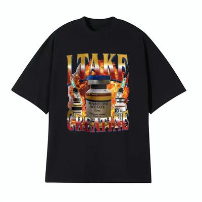 Funny I Take Creatine Gym T Shirt Steroid Out of Pocket Meme T Shirts Men Women Hip Hop Casual Autumn and Winter Innerwear