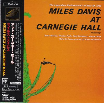 CD MILES DAVIS  Miles Davis At Carnegie Hall Paper SRCS9745 SONY 2001 Japan Jazz Used