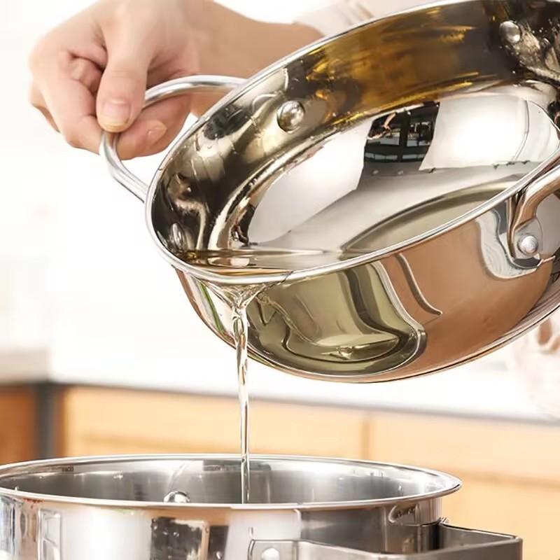 Home Frying Pan Oil Thermometer with Lid, Stainless Steel Sensor for Accurate Temperature Monitoring of French Fry Cooking