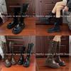 Brown boots Maillard boots women's thick legs 2025 new summer retro two wear thick-soled high knight boots