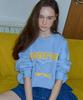 RONRON Lace Heart Graphic Sweatshirts Sky