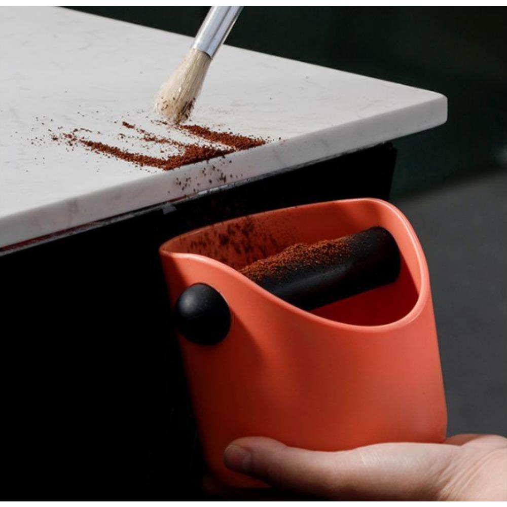 Mini kbelík na mletou kávu, vyklepávací box, zesílený plastový domácí kávový kulatý kbelík na prášek, přijímací organizér