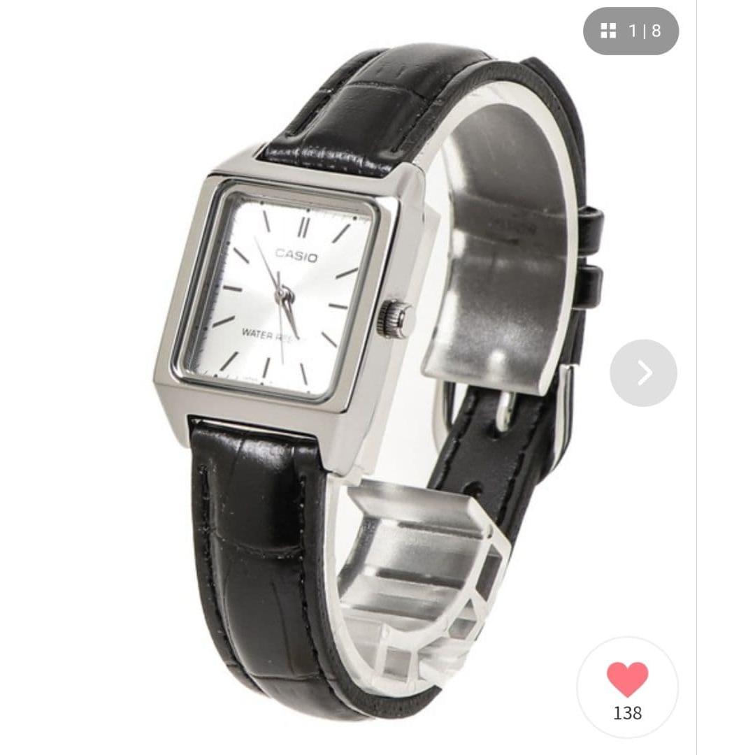 CASIO Classic Square Black Leather Watch